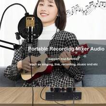 Kartu Suara untuk Live Streaming dengan Antarmuka Audio, Prosesor Efek Pencampuran DJ, Pengubah Suara, Cocok untuk Live Streaming, Podcast, Gaming - Peralatan Studio Rekaman - Warna-warni-01 - View 7