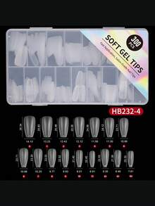 pinpai 1 Box Of 300pcs Square Nails, Ballet Nails, Almond Nails,Press-On Nailsweet And Cute, Essential For Summer And Autumn, Suitable For Daily, Travel, Party,Suitable For Women & Girls Great Gift For Ladies Nails - Clear - View 6