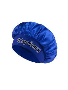 1pc Satin Sleep Cap, Lightweight Hair Protection Bonnet, 12 Zodiac Print Large Size Sleep Cap, Loose Elastic Band, Suitable For Curly Hair Sleep Wear - Multicolor - View 13