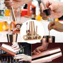 12-Piece Bar Tool Set, Stainless Steel Cocktail Shaker, Cocktail Cups, Complete Bartending Set - View 6