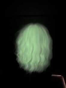 Cabelo Sintético Luminoso de Seda Durante o Dia ou Sob a Luz, Absorve Luz no Escuro ou à Noite, Branco Brilhante, Rosa, Roxo, Azul, Adequado para Mulheres, Natal, Feriado, Uso Diário, Moda, Peruca Sintética Melody, Halloween, Natal, Boate, Bar, Festa - Multicolorido - Visão 4