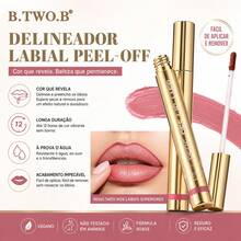 B.TWO.B Vegan Peel-Off Lip Liner, Intense Color With 12-Hour Wear, Waterproof And Smudge-Proof, Gentle, Non-Irritation Formula, Ideal For Defining Lip Contours For Any Occasion - B03 Vermelho Goiaba - 查看 1