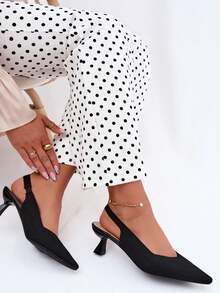 Sandales de cocktail élégantes pour femmes en matériau avec bout pointu et talon fin pour les célébrations Purea Noir Beige Marron - Noir - Voir 4