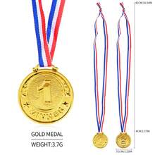 15pcs Gold Silver Bronze Champion Runner-Up Third Place Medals With Red White Blue Lanyards, Wheat Ear Crown Embossed Texture, Thick And Solid, Suitable For Sports Events, Team Building, Various Competitions Award Ceremonies, Strong Sense Of Ceremony, Preferred Choice For Event Commemorative Prizes - Multicolor - View 3