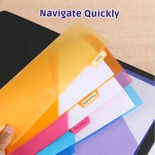 Eagle Binder Dividers With Pockets, Tabs Binder Dividers For 3 Ring Binder Organizer, A4 Size, Multicolor, 5pcs - Multiple Packs - View 6