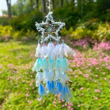 1pc Dreamy Feather Dream Catcher Wall Hanging Decor For Children's Room, Bedroom, Girly Style, Popular Ins Style Chime Wall Ornament - Multicolor - View 20