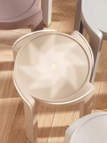 1 Piece, 5 Pieces Integrally Molded Plastic Round Stools, Multiple Colors Available, Hollow Round Seat With Anti-Slip Stool Legs, Stackable For Space-Saving Storage, Simple Tall Stools For Adults, Suitable For Dining Rooms, Living Rooms And Bathrooms - Multicolor - View 7