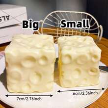 1pc Soft Square Cheese Stress Relief Squeeze Toy, Slow Rebound Squeeze Toy, Perfect Gift For Halloween, Christmas, Boys And Girls, Suitable For Games And Parties, Can Be Used As Gift Or Party Favor, Graduation Gift, Gift For Boyfriend/Girlfriend, Can Be Used As Classroom Prize, Adult Party Gift, Birthday Gift Or Holiday Gift For Friends - Multicolor - View 6