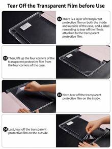 DANYCase 相容 iPad Air 8 (M4) 11 吋 13 吋 2026 11 代 (A16) 2025 Air 11 13 M2 M3 Pro 11 13 M4 2024 Air 4 5 10 代 10.9 Pro 11 9 代 8 代 7 代 10.2 Pro 12.9 4 代 5 代 6 代 透明背蓋 Y 型折疊保護殼 - 淡紫色 - 查看 7