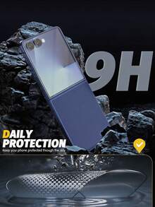 2合1（1片 Galaxy Z Flip 7 螢幕保護貼 + 1片相機鏡頭保護貼），相容於 Flip 8 Flip 6 Flip 5，鋼化玻璃膜，超耐用 9H 硬度，防刮，無氣泡，高靈敏度 - 無色 - 查看 5