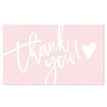 10pcs Thank You Cards Set, 7 Design Styles (Watercolor Eucalyptus Leaves, Floral Patterns, Minimalist Pink Hearts, Vintage Cartoon Style Fonts), Blank Inside, Perfect For Small Business Packaging, Wedding Favors, Party Events And Customer Thank You Notes - View 14