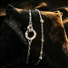 1pc Minimalist Elegant Niche Moebius Ring Double-Layer Bracelet, Suitable For Daily Commute - Silver - View 3