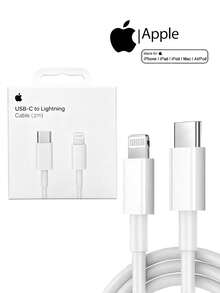 Cable de datos USB-C a Lightning de 2M para Apple - Blanco - Ver 1