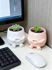 Heart-Shaped Flower Pot, Cute Succulent Plant Pot Container, High Aesthetic Value Small Flower Pot, Office Indoor/Outdoor Desktop Home Decor, Halloween Decoration, Back To School, Dorm Decor, School, Room Decor, Desktop Decor, Gardening Supplies - Love Donation - View 11