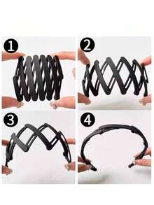 Foldable Travel Expandable Hair Hoop For Women, Non-Slip Headband With Teeth For Bangs, Face Washing, Portable Hair Clip - Multicolor - View 2