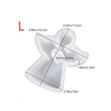 1PC/2PCS DIY Crystal Resin Ornament Angel Mold Aromatherapy Plaster Candle Heart Angel Silicone Mold - White - View 8