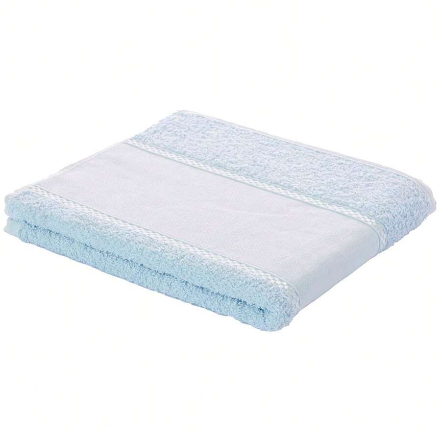 Kit Of 3 Russian Point Embroidery Face Towels 100% Cotton - 淺藍色 - 查看 1