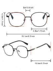 1 Pair Women's Black Round Metal Frame Pearl Decor Elegant Non-Prescription Glasses - Black - View 6