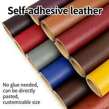 1pc Self-Adhesive Leather Repair Tape, Suitable For Furniture, Sofa, Car Seat And More - Waterproof Sticker, DIY Faux Leather Repair Patch, Sofa, Kitchen Cabinet, Dining Chair, Wall Decor And Motorcycle Seat, Durable Repair Kit For Home And Office - Reddish-brown Repaired Leather - View 6