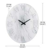 23.62 Inch Modern Frameless Marble Glass Wall Clock, Silent Roman Numerals Decorative Clock For Home Wall Decor - SF-mC585 - View 2