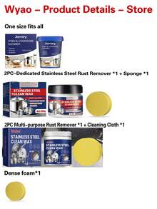 OUHOE Stainless Steel Cleaning Paste, Clean Kitchen Stainless Steel Cookware, Remove Rust And Scale From Kitchen Range Hood, Induction Cooktop, Stove, Gently Clean Kitchen Cookware Surface Oil Stains And Dirt, Restore Brightness, Quickly Dissolve Rust And Clean, Gift For Family And Friends On Holidays (Randomly Sent New And Old Models) - Mix - View 10