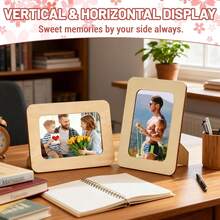 DIY Wooden Photo Frame, Suitable For 4 X 6 Inch Photos; Handmade Wooden Photo Frame, Unpainted Solid Wood Photo Frame, Back To Sc, First Day Of School - Multicolor - View 6