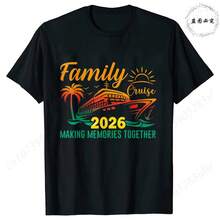 Familien-Kreuzfahrt 2026: Passende Familien--Shirts mit Kreuzfahrtschiff-Farbverlauf-Grafik, Erinnerungen für gemeinsame Reisen und Urlaube - Farbe 2 - Übersicht 2