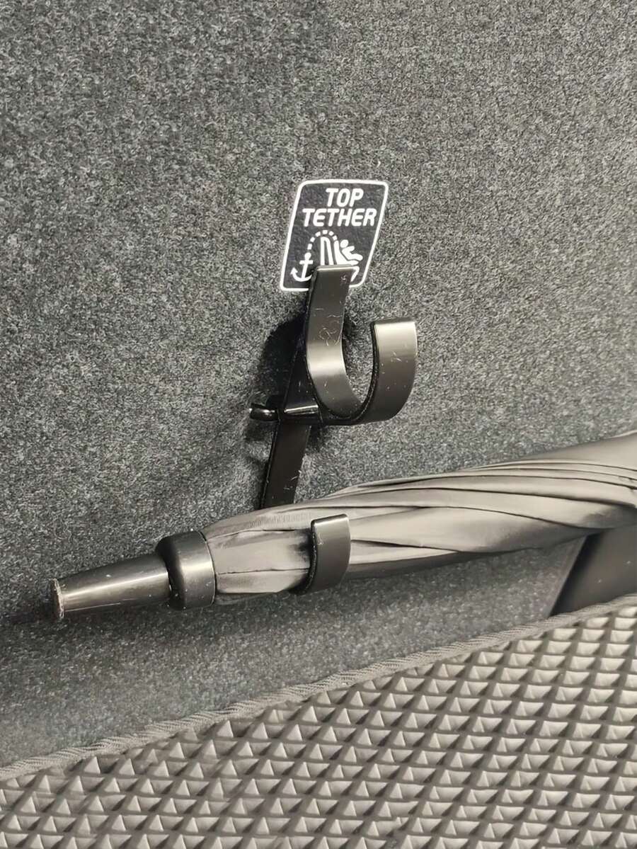 Universal Car Umbrella Hook, No-Drill Installation, Multi-Function Trunk Hook For Umbrella, Towel, Fishing Rod, Camping Gear, Fits Most Car Models - A - View 1