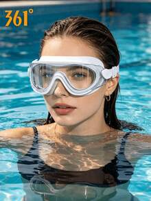 1pc 361° Large Frame Electroplated Anti-Glare Swimming Goggles, High Definition Anti-Fog Leak-Proof Lens, Soft Silicone Seal Design, Wide Field Of Vision, Leak-Proof Swimming Goggles, Suitable For Adults Men And Women, Ideal For Swimming Training, Leisure And Holiday Gifts - Multicolor - View 12