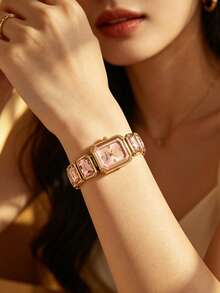 VA VA VOOM Romantic Ladies Rhinestone Watch,Shiny Stainless Steel Strap, Bracelet Style Luxury Women's Watch,Dating&Party Wear,Best Gift For Girlfriends&Mothers - Bracelet Style Watch - View 7