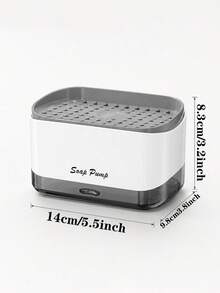 Kitchen Dish Soap Dispenser, 2-Inch Top Pump, Sponge Nozzle, Non-Slip Base, Suitable For Sink Dishwashing - A - View 10
