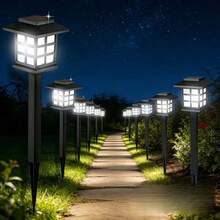 2/6/12/24PCS Outdoor Solar Lawn Lights, Portable Detachable Ground Stake Lights, White Light Garden Decoration Ground Lights, Light Sensing Function, Built-In Rechargeable Battery, Solar Panel Charging, Suitable For Yard, Path, Garden, Landscape Decoration Lighting, Outdoor Garden, Camping, Fishing, Swimming Pool Decoration Lighting Fixtures - White Light - Ground Light - View 14
