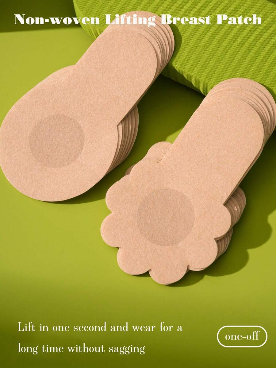 20/40pcs Women Plus Size Disposable Pull-Up Non-Woven Nipple Covers, Thin Invisible Soft Comfortable, Anti-Exposure And Anti-Nipple Show