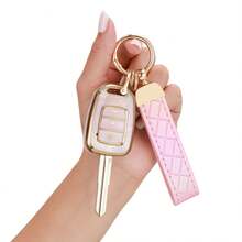 Car Key TPU Soft Shell Case + New PU Leather Keychain 2pcs Set, Anti-Drop Wear-Resistant Portable Design, 360° Signal Protection, Anti-Fingerprint Coating Long-Lasting Like New, Protects Car Keys - 17Z - View 4