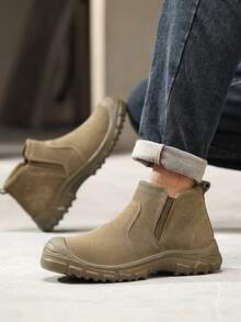 GUYISA Professional Anti-Crush Anti-Puncture Safety Shoes, Welder Series Anti-Slip All-Season Men's Functional Shoes - Brown - View 6