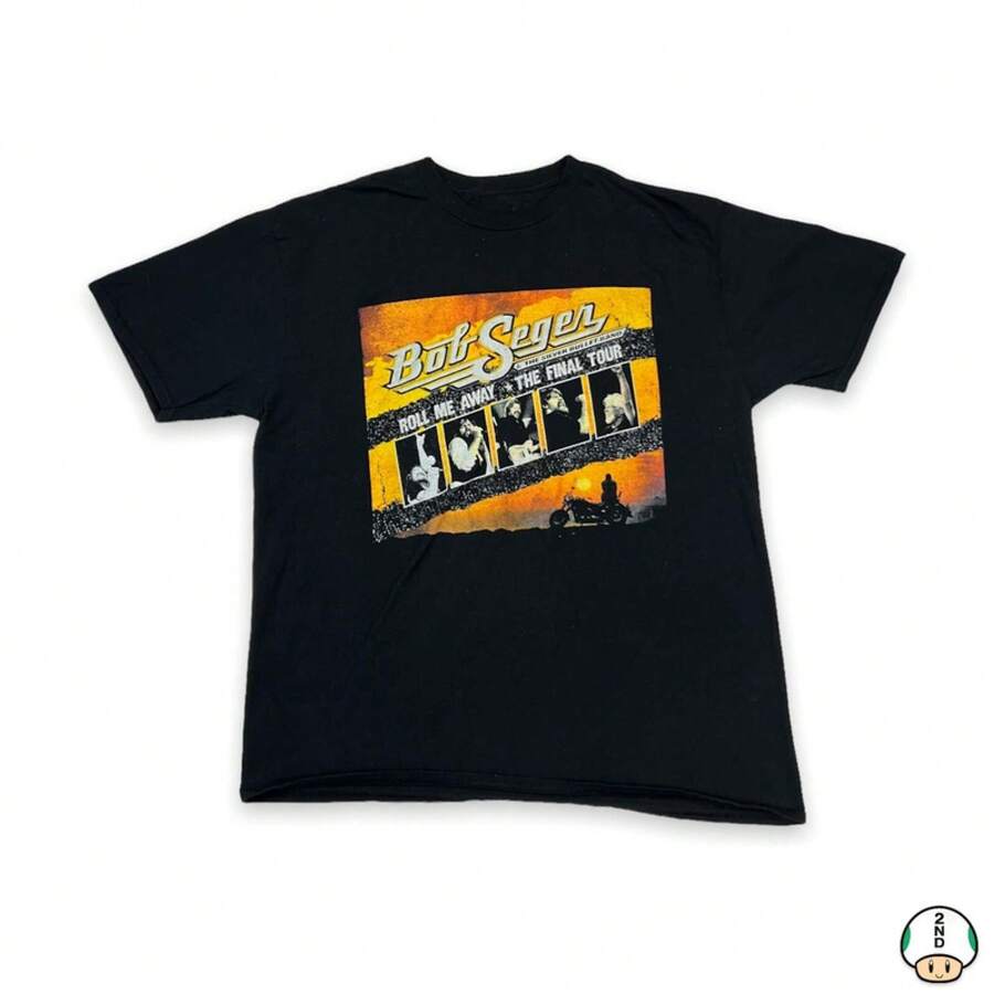 T-shirt de tournée Final Rock Band pour homme, Bob Seger & The Men, taille XL - Noir - Voir 1