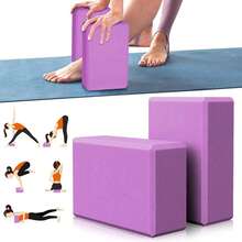 2pcs/Set Fitness Yoga Bricks Foam Bricks Pilates Auxiliary Equipment Stretching Training Bricks Support Bricks - Multicolor - View 1