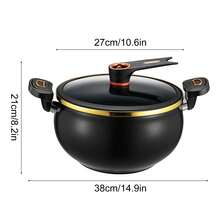 Large Capacity Stew Pot Stock Pot Stew Pot With Lock Iid For Braising Soups - View 9