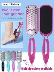 1pc Stainless Steel Foot File, Heel Scraper, Foot Rasp And Callus Remover, Foot Exfoliator - Multicolor - View 1