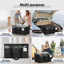 1/3 Paquete de Bolsas de Almacenamiento para Mudanza Extra Grandes y Reforzadas, Asas Reforzadas, Plegables y Planas, Resistentes y Ahorran Espacio, Bolsas de Almacenamiento para Empacar Mudanza, Artículos Esenciales para Dormitorio - Multicolor - Ver 9
