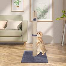 74 CM Cat Tree Scratching Post Bed Activity Centre Toys Sisal Play Scratcher - 1 Toy Ball Gray - View 1