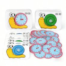 hoojojo 1 Set Kartu Belajar Waktu (Jam), Kartu Mencocokkan Siput, Kartu Pemberitahuan Waktu, Materi Pembelajaran Interaktif Kelas, Alat Tulis Pendidikan, Perlengkapan Guru, Musim Kembali ke Sekolah - MultiWarna - View 6