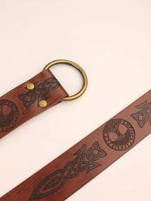 Medieval Viking Vintage Tactical Cosplay Costume Accessories Stage Props Belt For Men And Women - Burnt Orange - View 4
