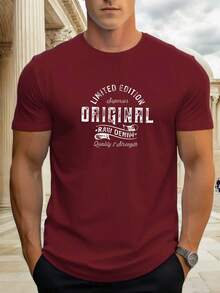 Men's ORIGINAL Pattern Summer Casual Crew Neck Short Sleeve T-Shirt - 黑色 - 查看 8