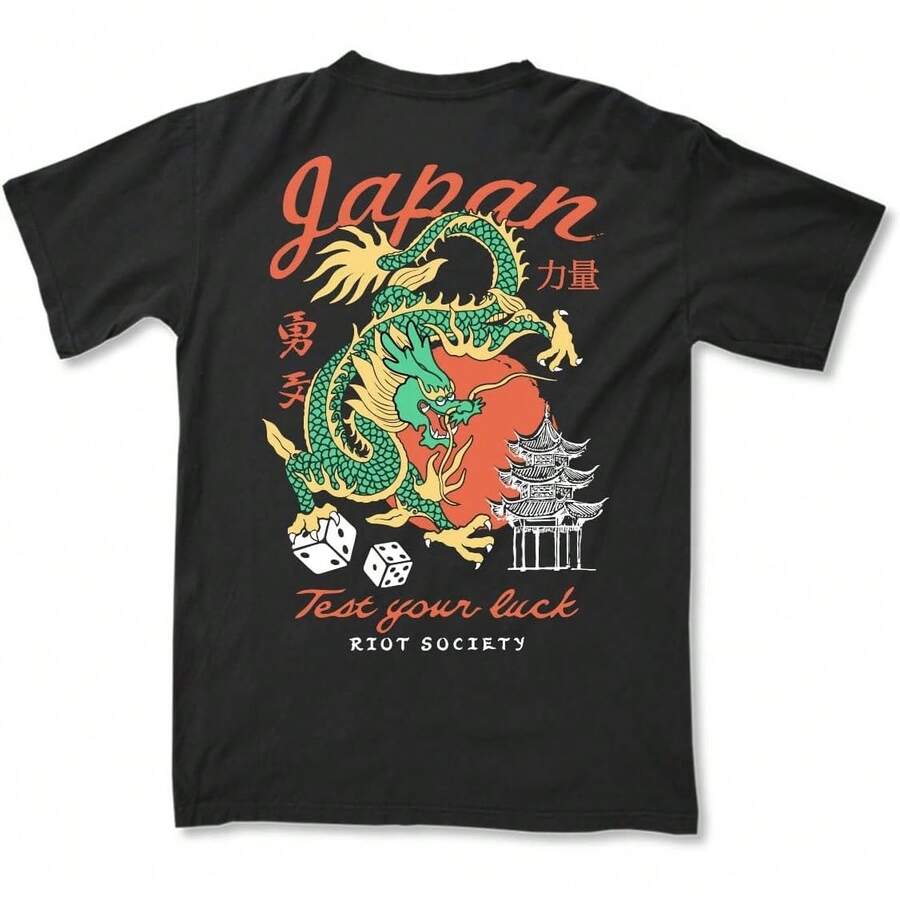 T-shirt da uomo a maniche corte con stampa grafica di Society GMOP