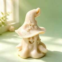 Star Hat Little Ghost Aromatherapy Candle Mold, Desktop Car Ornament, Plaster Ornament Silicone Mold - White - View 1