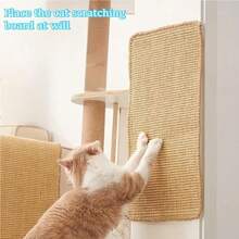 1 Packs Cat Scratching Mat, 15.7 X 7.8 Inch Natural Sisal Cat Scratch Pad Mats For Indoor Cats, Horizontal Cats Wall Scratcher Kitten Floor Rug With Sticky Tape, Furniture Protector - 20*40CM(7.87*15.75IN) - View 13