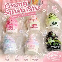 1pc Super Popular Cream Ice Cream Slow Rebound Toy - Soft Squeeze Toy Suitable For Desk Decoration And Stress Relief - Multicolor - View 2