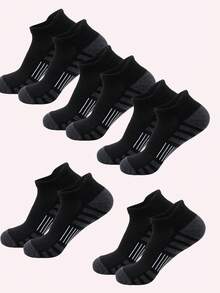 1/3/5 Pairs Men's Sports Socks, Basketball Socks, Soccer Socks, Invisible Socks, White Socks, Ankle Socks, Black Socks, Low-Cut Socks, Ankle Socks, Double-Layer Anti-Slip Design, Moisture-Wicking, Soft And Breathable, Suitable For Business Casual, Outdoor Sports, College Style, All-Season Daily Wear, Suitable For Gym, Autumn Invisible Socks And Ankle Socks - Multicolor - View 7