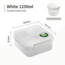 1PC 1250ml Or 1650ml Optional, Dopamine Color Lunch Box, Large Capacity Bento Box, Made Of Material, To Use, Suitable For Students, Office Commuting, Outdoor Picnic, Travel And More. - Multicolor - View 10